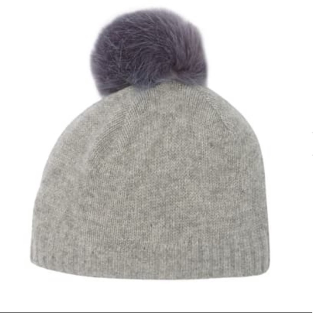 Portolano
Cashmere & Faux Fur Pompom Beanie